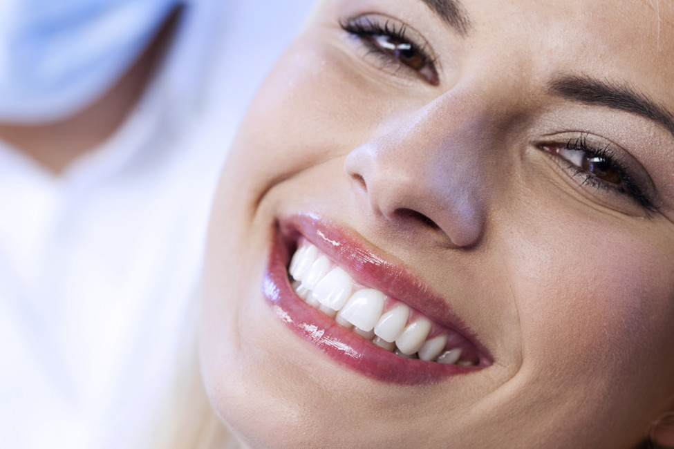 Happy woman with white smile